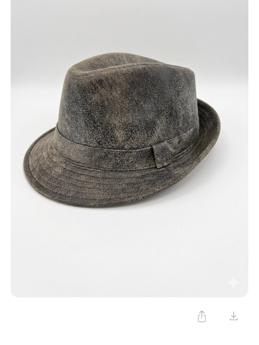 Henschel Hat Co. Men's Classic Brown Distressed Fedora Hat